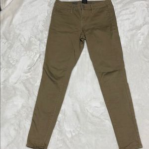 Khaki denim “leggings”